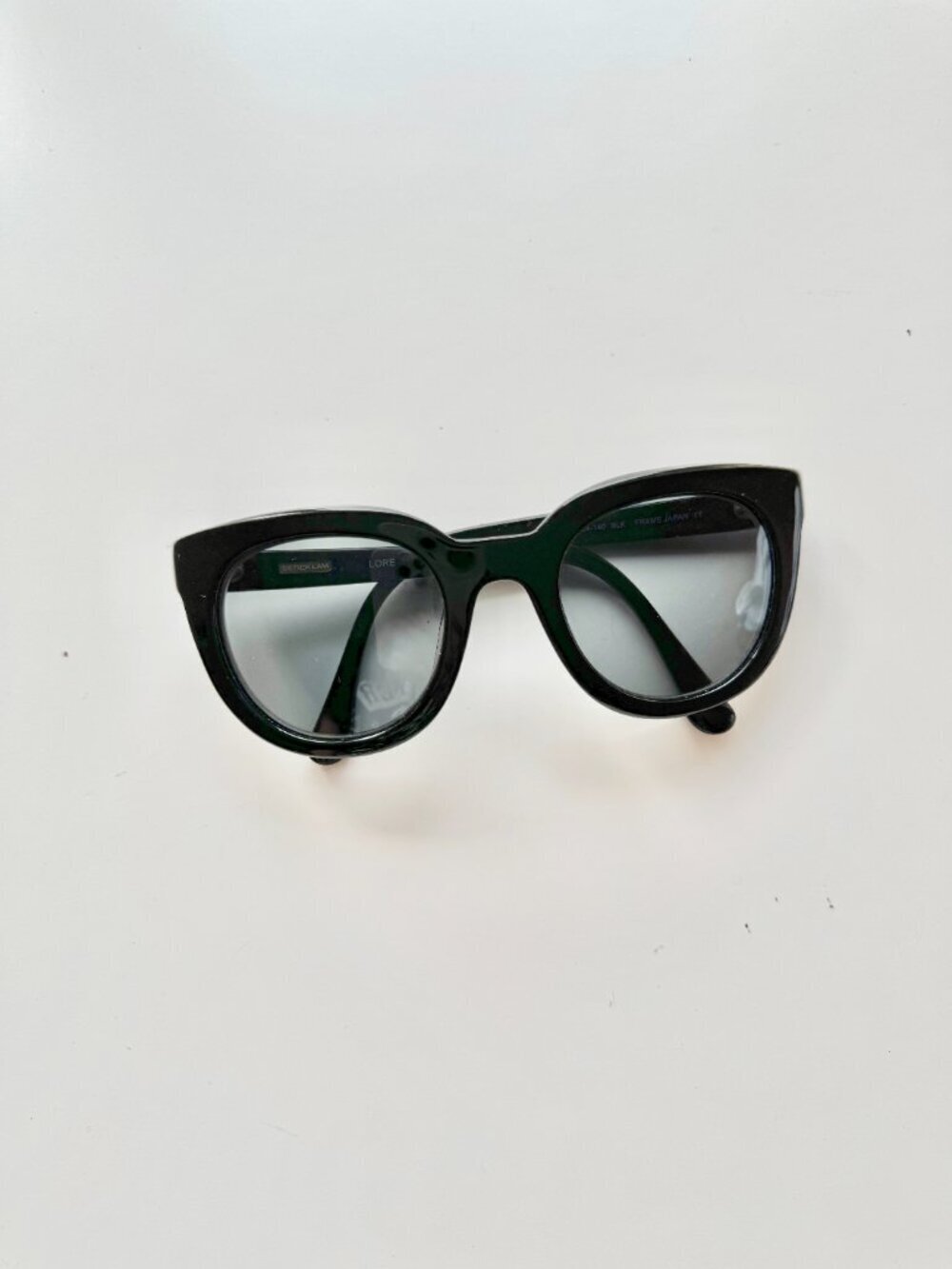 DEREK LAM Lore Black Acetate Plastic Full Frame Cat Eye Sunglasses